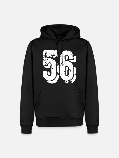 56 Number jersey - Men’s Premium Organic Hoodie - black