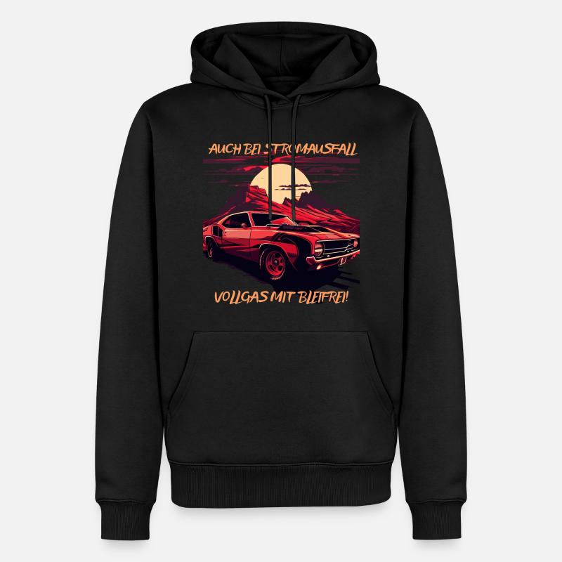 Kein strom, kein Problem - Männer Premium Bio Hoodie - Schwarz