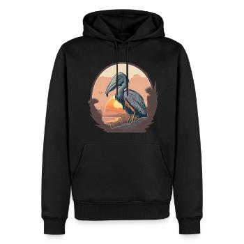 Schuhschnabel retro - Männer Premium Bio Hoodie - Schwarz - Vorne - Nico (187cm)