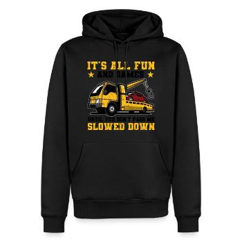 Abschleppwagen | Abschlepper Auto Panne Geschenke - Männer Premium Bio Hoodie - Schwarz - Vorne - Nico (187cm)