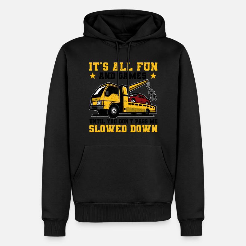 Abschleppwagen | Abschlepper Auto Panne Geschenke - Männer Premium Bio Hoodie - Schwarz