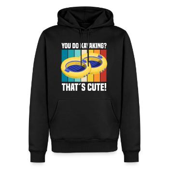 Rafting - Männer Premium Bio Hoodie - Schwarz - Vorne - Nico (187cm)