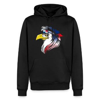 Panama - Männer Premium Bio Hoodie - Schwarz - Vorne - Nico (187cm)