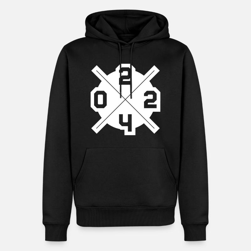 Ligne de l’année 2024 - Sweat à capuche Premium bio Homme - noir