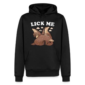 Lèche-moi Pangolin - Sweat à capuche Premium bio Homme - noir - Devant - Nico (187cm)