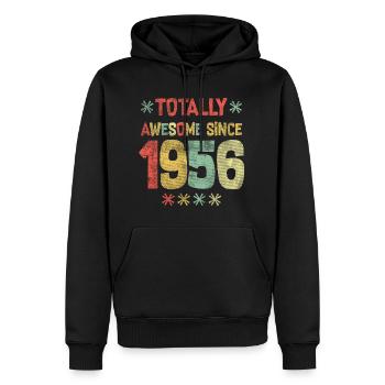 1956 - Happy Birthday - Totally Awesome seit 1956 - Männer Premium Bio Hoodie - Schwarz - Vorne - Nico (187cm)