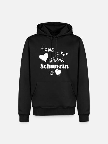 Zuhause in Schwerin - Home is where Schwerin is - Männer Premium Bio Hoodie - Schwarz