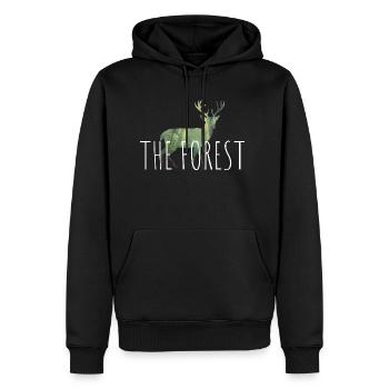 The Forest - Männer Premium Bio Hoodie - Schwarz - Vorne - Nico (187cm)
