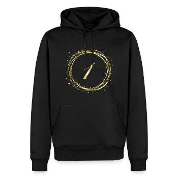 1 - Männer Premium Bio Hoodie - Schwarz - Vorne - Nico (187cm)