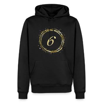 6 - Sweat à capuche Premium bio Homme - noir - Devant - Nico (187cm)