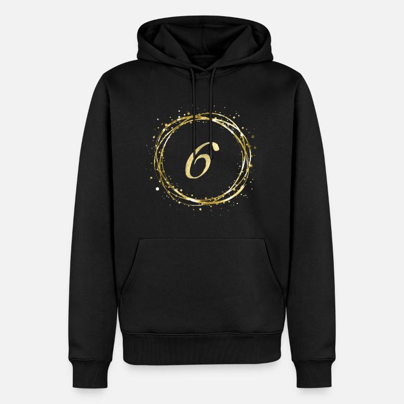 6 - Sweat à capuche Premium bio Homme - noir