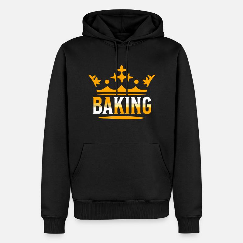 Backen - Männer Premium Bio Hoodie - Schwarz