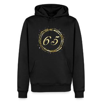 65 - Sweat à capuche Premium bio Homme - noir - Devant - Nico (187cm)