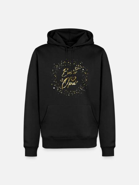 Bester Opa - Männer Premium Bio Hoodie - Schwarz