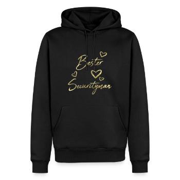 Meilleur Securityman - Sweat à capuche Premium bio Homme - noir - Devant - Nico (187cm)