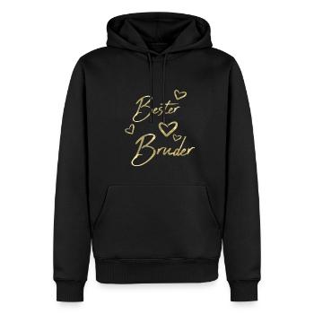 Bester Bruder - Männer Premium Bio Hoodie - Schwarz - Vorne - Nico (187cm)