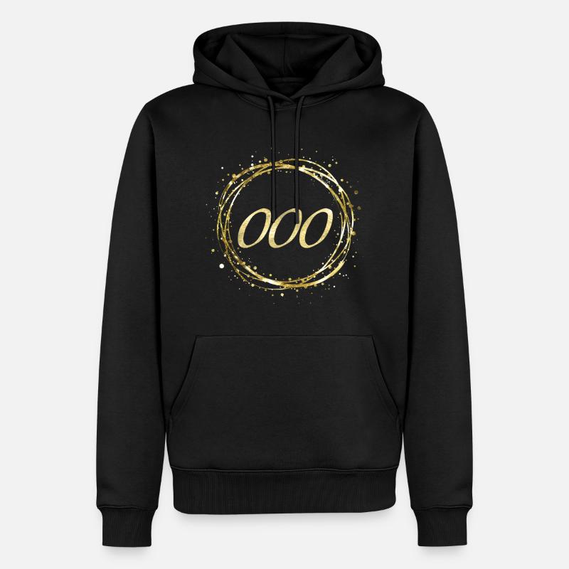 000 - Sweat à capuche Premium bio Homme - noir