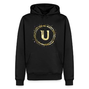 U - Sweat à capuche Premium bio Homme - noir - Devant - Nico (187cm)