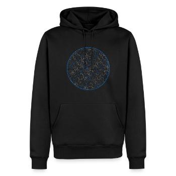 Bayern Flagge - Männer Premium Bio Hoodie - Schwarz - Vorne - Nico (187cm)