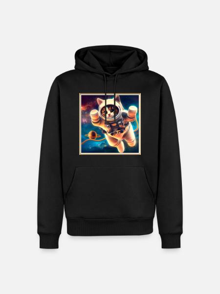 Space Kitty - Men’s Premium Organic Hoodie - black