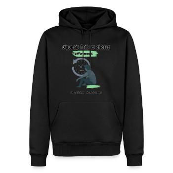 Si c'était à refaire - Sweat à capuche Premium bio Homme - noir - Devant - Nico (187cm)