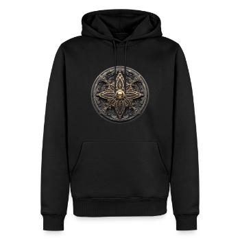Phantasy Art Dark Medival Mittelalter - Männer Premium Bio Hoodie - Schwarz - Vorne - Nico (187cm)