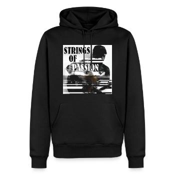 Strings Of Passion - Men’s Premium Organic Hoodie - black - Front - Nico (187cm)