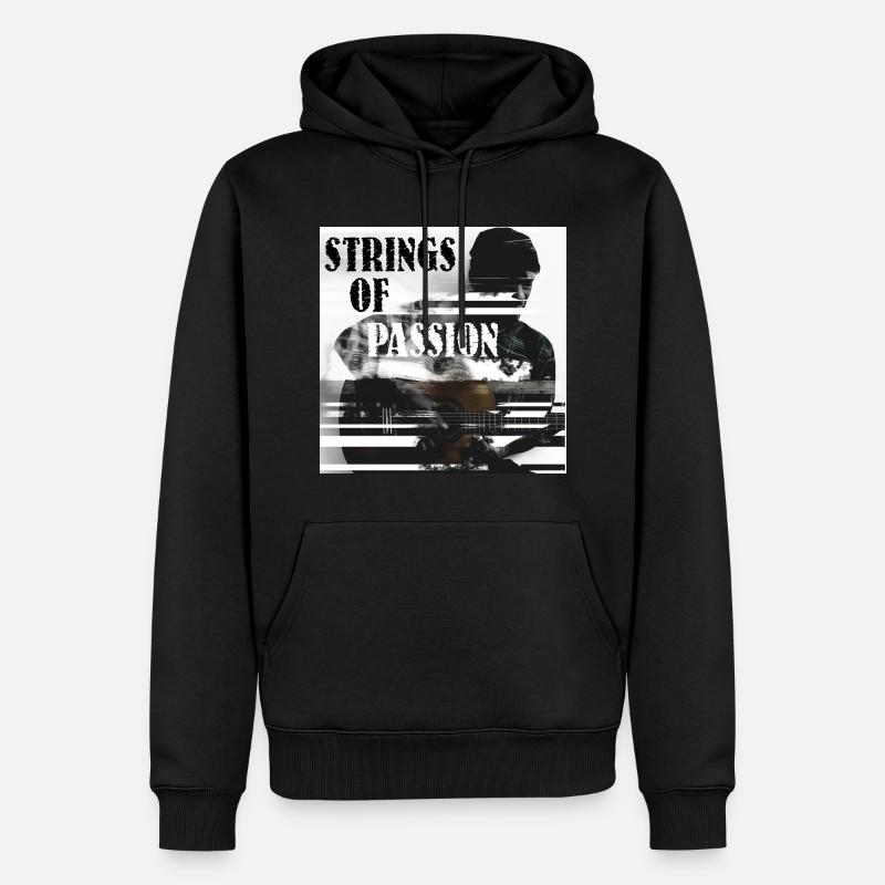 Strings Of Passion - Männer Premium Bio Hoodie - Schwarz