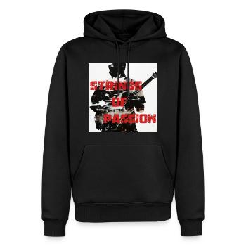 Strings Of Passion - Men’s Premium Organic Hoodie - black - Front - Nico (187cm)