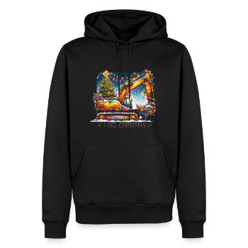 Bagger Bagger Weihnachten Bulldozer Weihnachtsgeschenk - Männer Premium Bio Hoodie - Schwarz - Vorne - Nico (187cm)