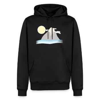 Berg Berge - Männer Premium Bio Hoodie - Schwarz - Vorne - Nico (187cm)