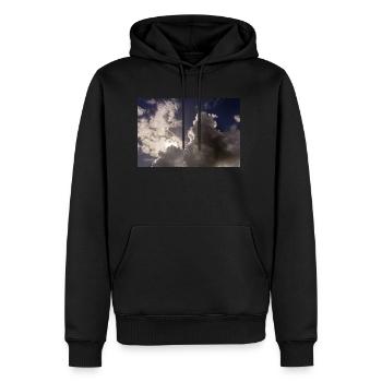 Himmel und Wolken - Männer Premium Bio Hoodie - Schwarz - Vorne - Nico (187cm)