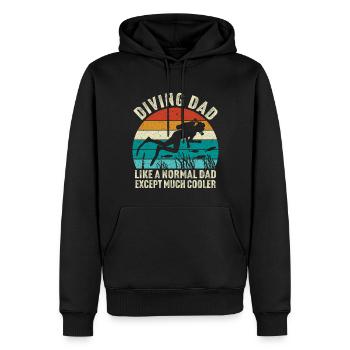 Dad Taucher T-Shirt Tauchen - Männer Premium Bio Hoodie - Schwarz - Vorne - Nico (187cm)