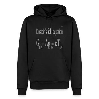 Field equation - Men’s Premium Organic Hoodie - black - Front - Nico (187cm)