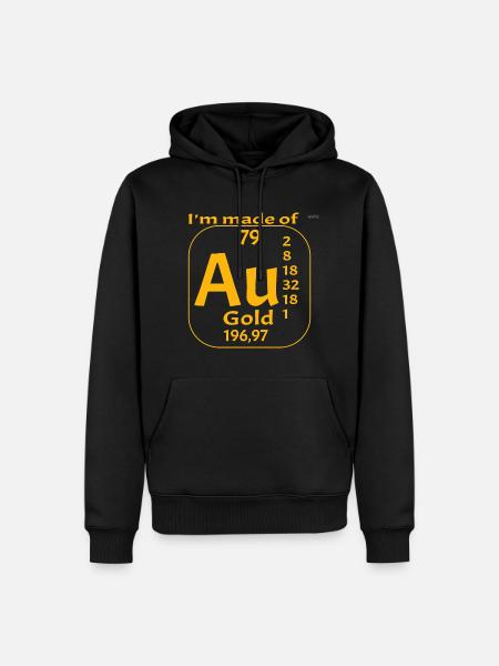Aurum - gold - Men’s Premium Organic Hoodie - black