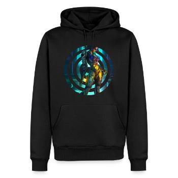 Gaming Heldin - Männer Premium Bio Hoodie - Schwarz - Vorne - Nico (187cm)