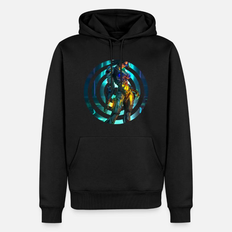 Gaming Heldin - Männer Premium Bio Hoodie - Schwarz