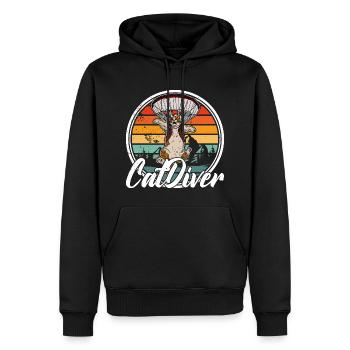Freefly Catdiver Skydiving Skydiver paraglider - Männer Premium Bio Hoodie - Schwarz - Vorne - Nico (187cm)