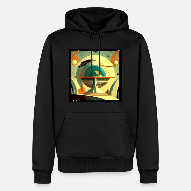 Planète réinventée - Sweat à capuche Premium bio Homme - noir
