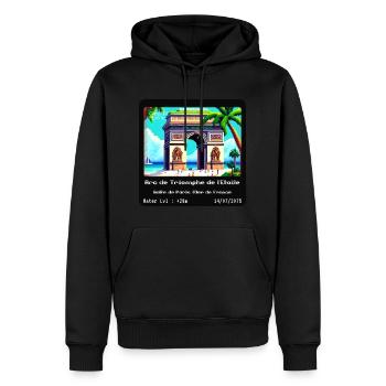 Arc de Triomphe de l'Étoile - Männer Premium Bio Hoodie - Schwarz - Vorne - Nico (187cm)