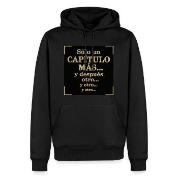 Just One More Chapter - Men’s Premium Organic Hoodie - black - Front - Nico (187cm)