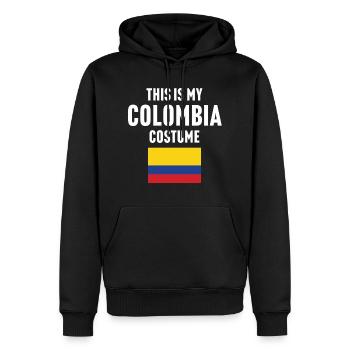 C’est mon costume de Colombie - Sweat à capuche Premium bio Homme - noir - Devant - Nico (187cm)