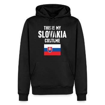 C’est mon costume de Slovaquie - Sweat à capuche Premium bio Homme - noir - Devant - Nico (187cm)