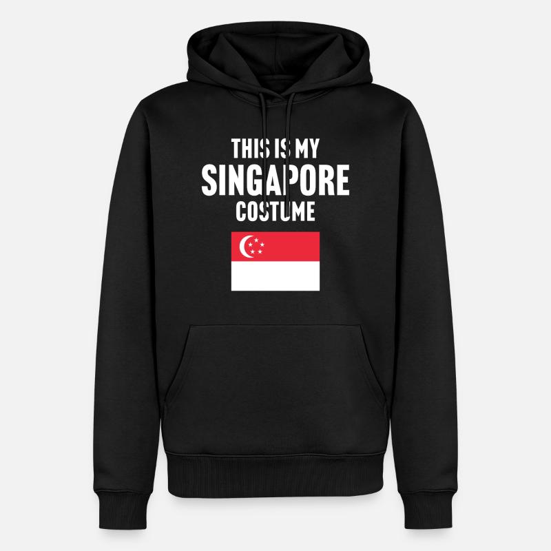 C’est mon costume de Singapour - Sweat à capuche Premium bio Homme - noir