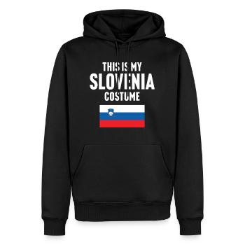 C’est mon costume de Slovénie - Sweat à capuche Premium bio Homme - noir - Devant - Nico (187cm)