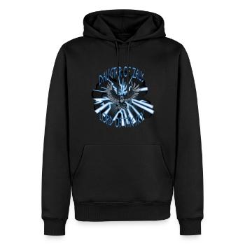 Tochter von Zeus - Männer Premium Bio Hoodie - Schwarz - Vorne - Nico (187cm)