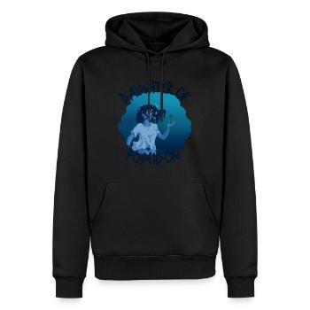 Fille de Poséidon - Sweat à capuche Premium bio Homme - noir - Devant - Nico (187cm)