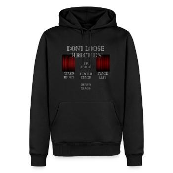 Mise en scène - Étapes vers la direction du théâtre - Sweat à capuche Premium bio Homme - noir - Devant - Nico (187cm)