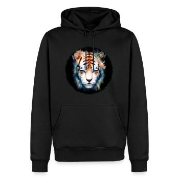 Tigress - Men’s Premium Organic Hoodie - black - Front - Nico (187cm)