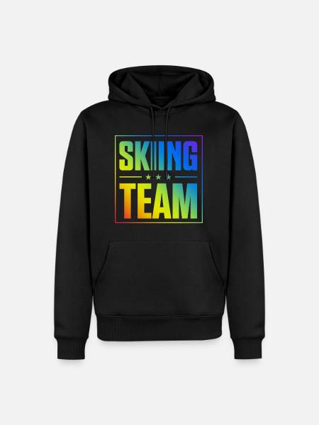 Skiing Team - Men’s Premium Organic Hoodie - black